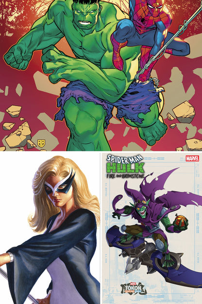 Spider-Man/Hulk: Fire and Brimstone #2 cover collage