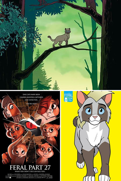 Feral #27 cover collage