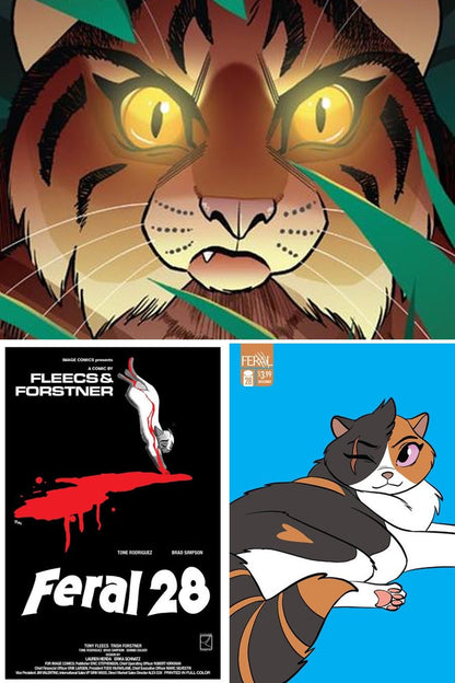 Feral #28 cover collage