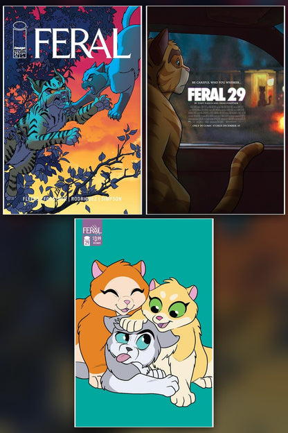 Feral #29 cover collage