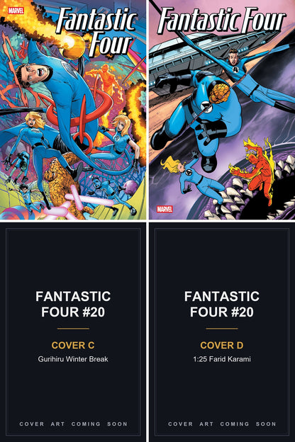Fantastic Four #20 cover collage - Covers C & D art coming soon