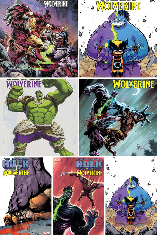 Infernal Hulk vs. Wolverine #1 cover collage