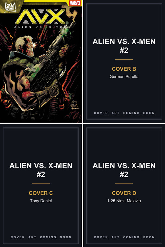 Alien vs. X-Men #2 cover collage — Covers B, C & D art coming soon