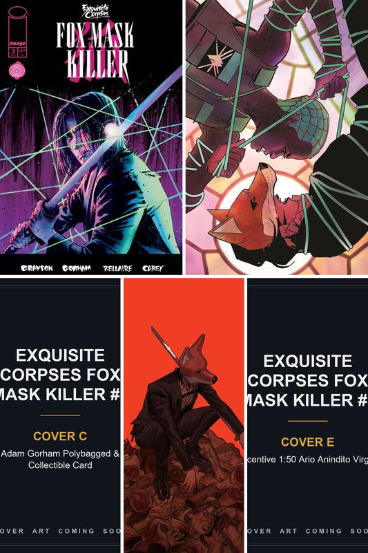 Exquisite Corpses Fox Mask Killer #3 - All Covers — Covers C & E art coming soon