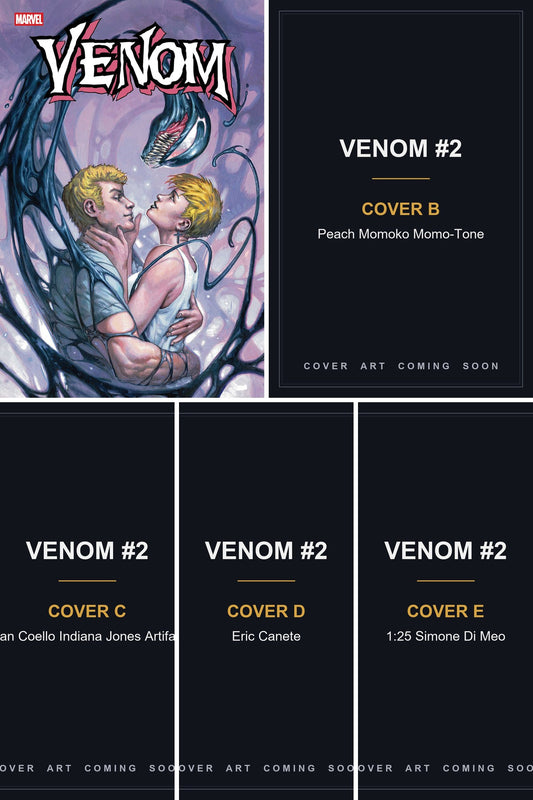Venom #2 cover collage — Covers B, C, D & E art coming soon