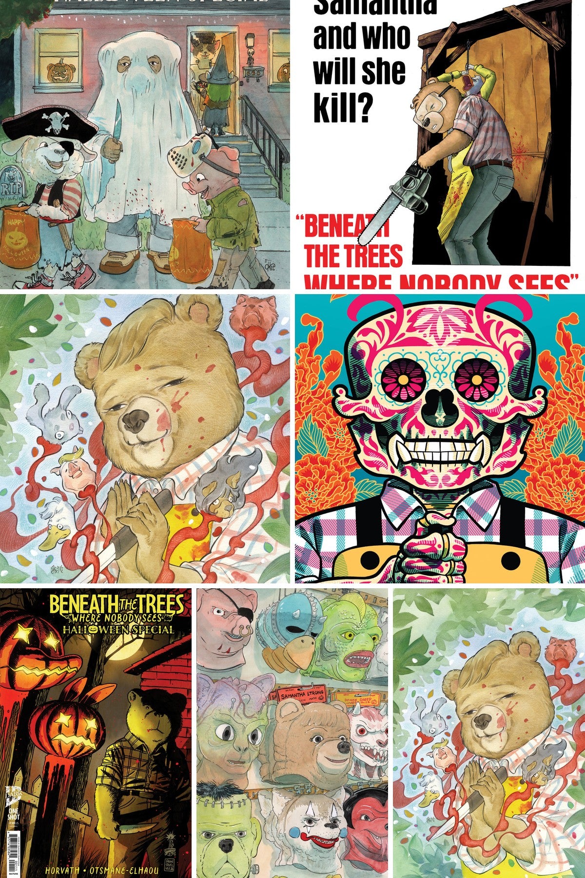 Beneath the Trees Where Nobody Sees Halloween Special cover collage