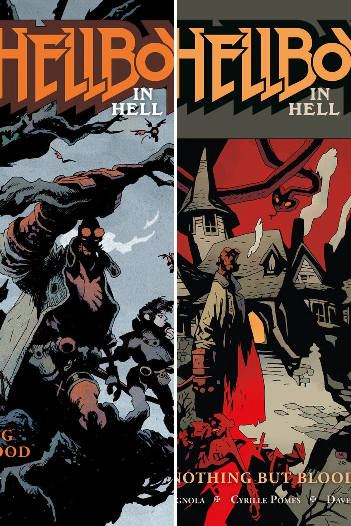 Hellboy in Hell: Nothing But Blood #1 cover collage