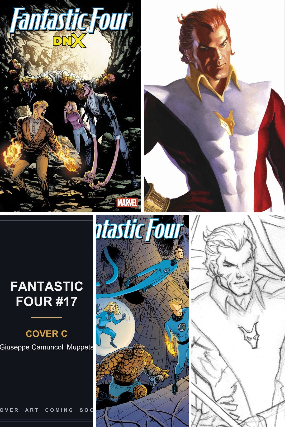 Fantastic Four #17 cover collage — Cover C art coming soon