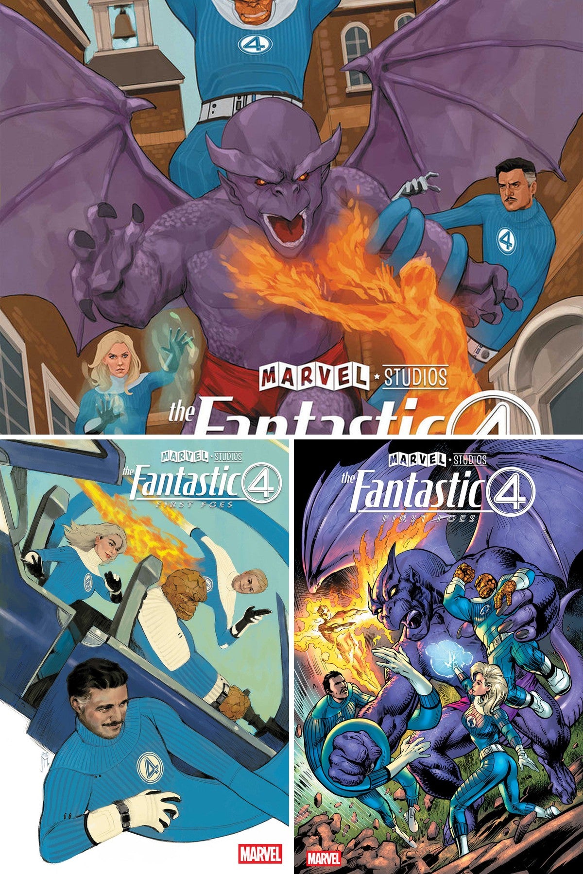 Fantastic Four: First Foes - Dragon Man #1 cover collage