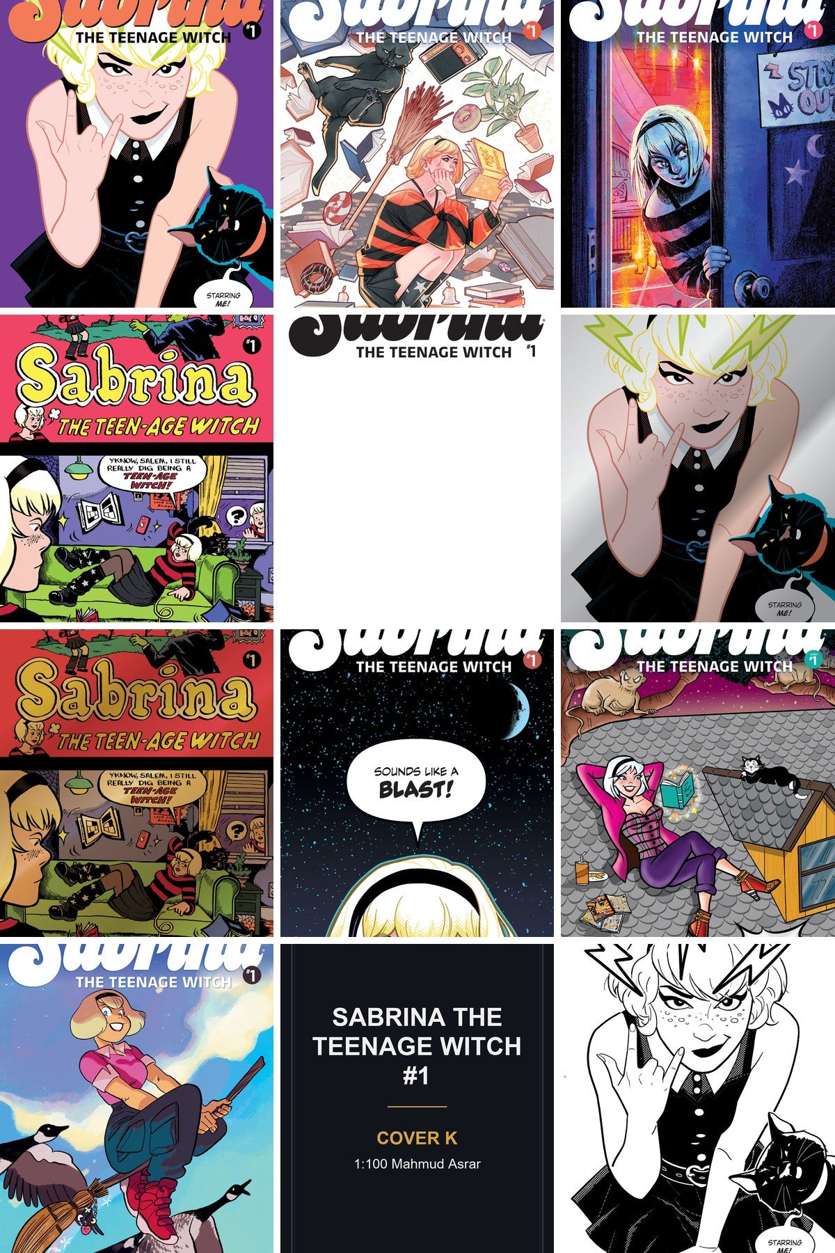 Sabrina the Teenage Witch #1 cover collage — Cover K art coming soon