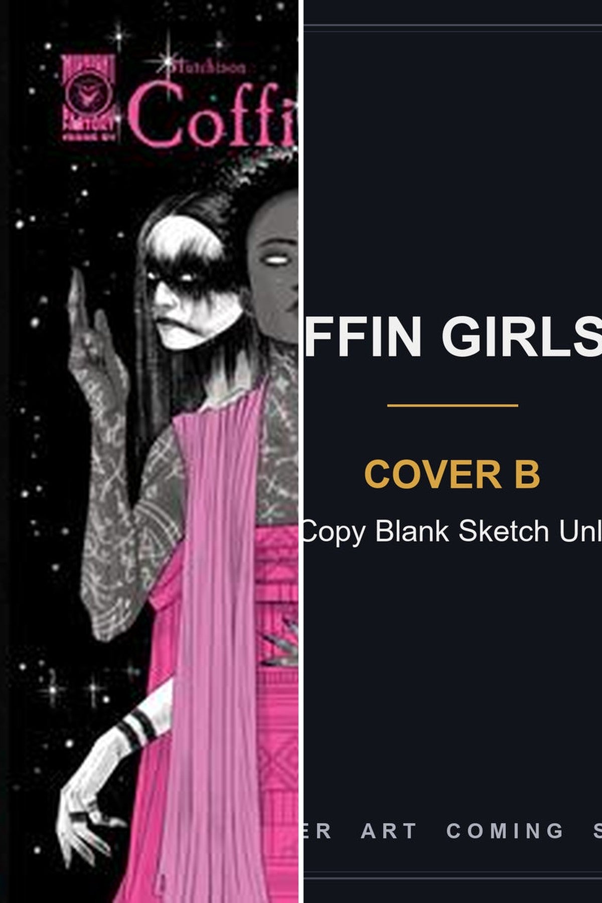 Coffin Girls #1 cover collage — Cover B art coming soon