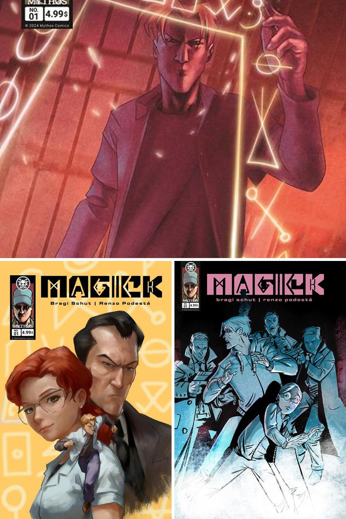 Magick #1 2nd Printing cover collage