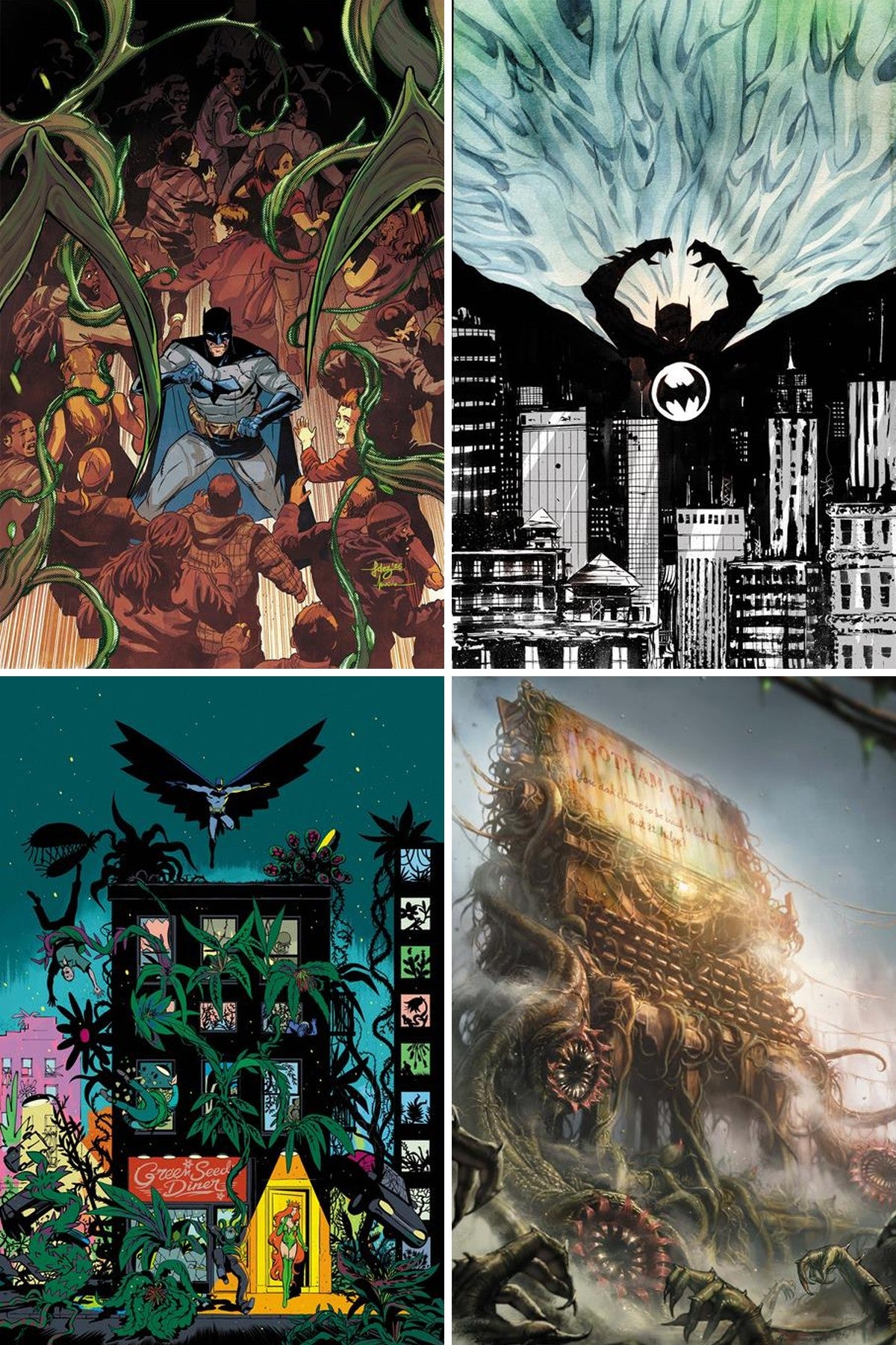 Batman Bad Seeds: Streets of Gotham #1 cover collage