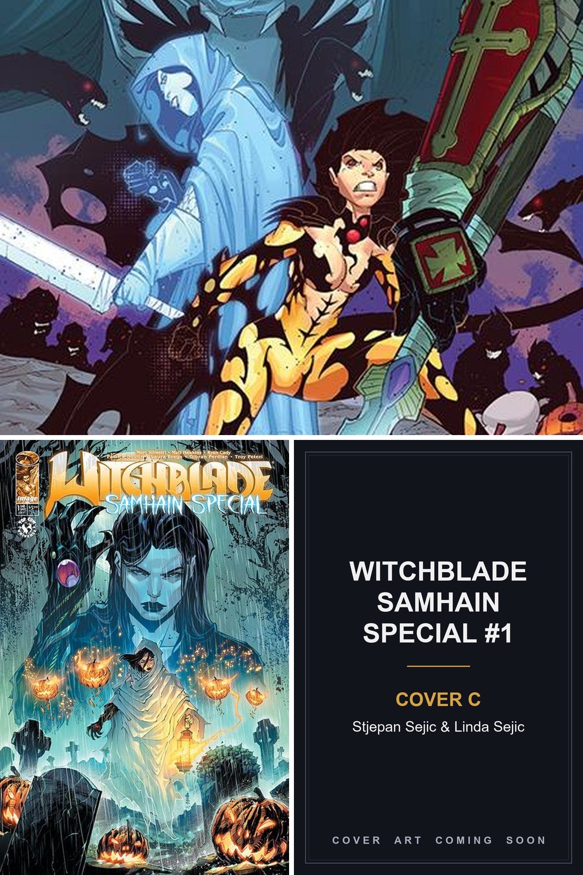 Witchblade Samhain Special #1 cover collage — Cover C art coming soon