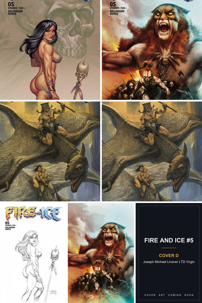 Fire And Ice #5 cover collage - Cover D art coming soon
