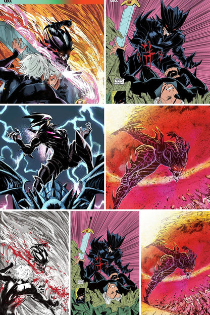 Fireborn #5 cover collage