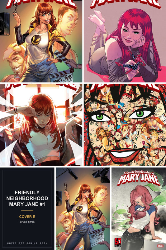 Friendly Neighborhood Mary Jane #1 cover collage — Cover E art coming soon