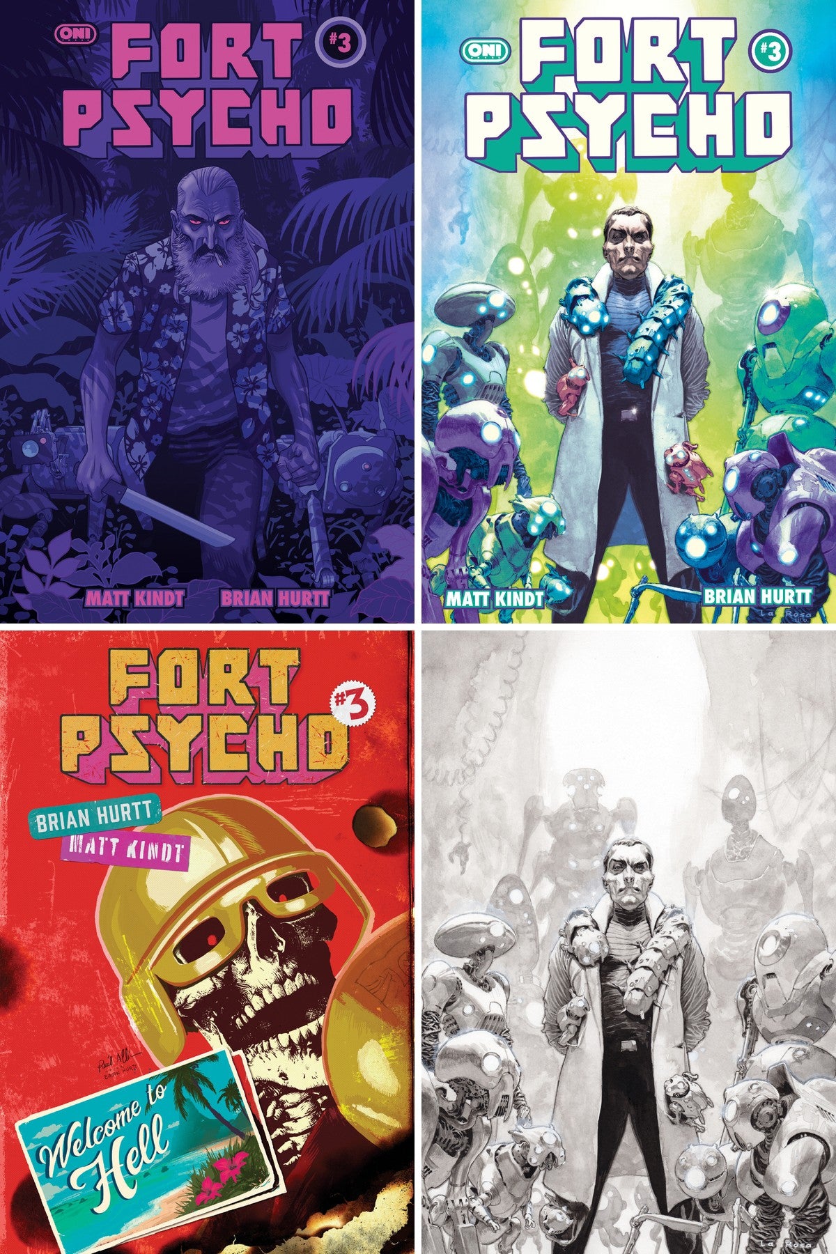 Fort Psycho #3 cover collage