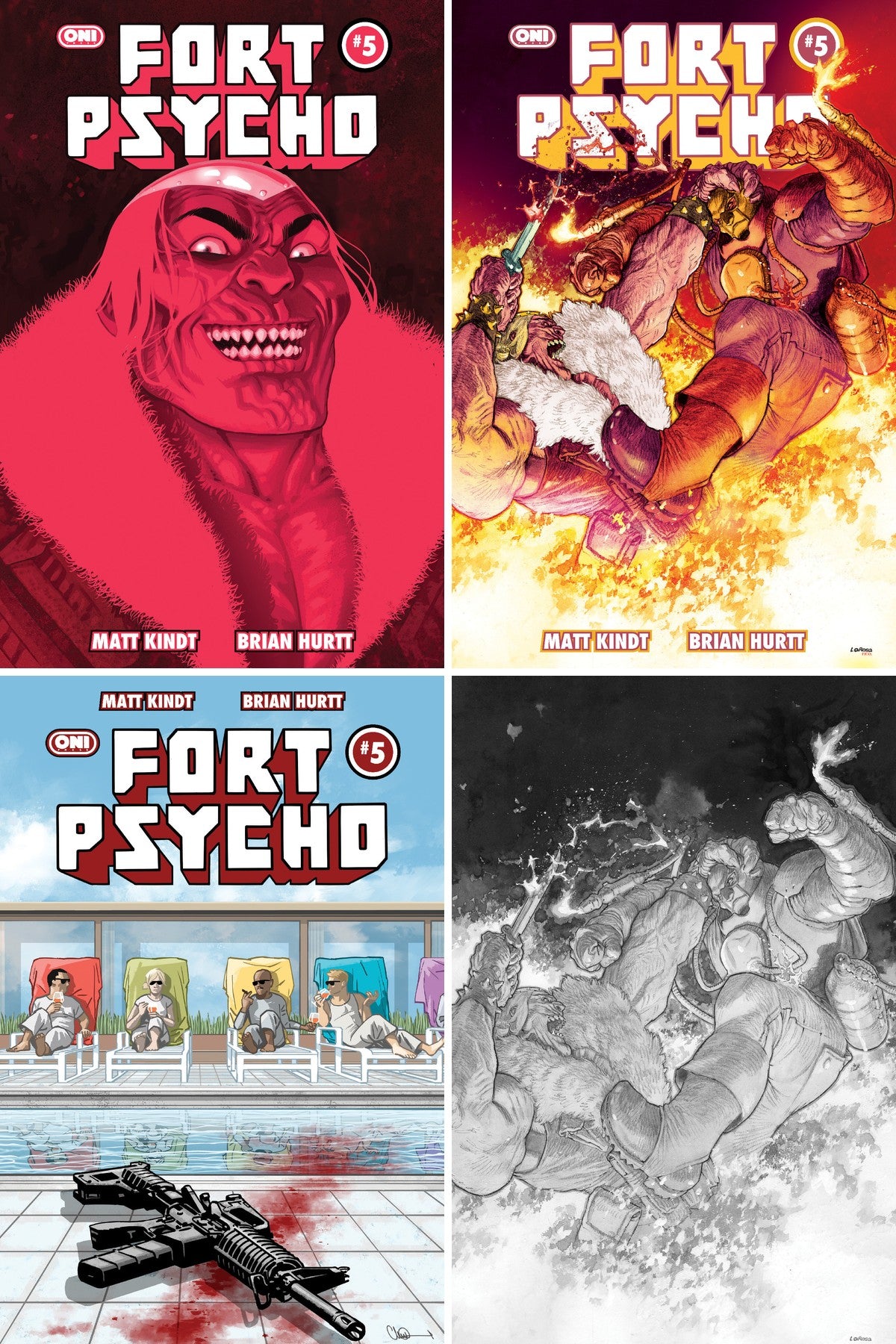 Fort Psycho #5 cover collage