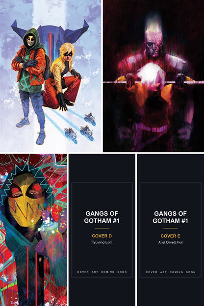 Gangs of Gotham #1 cover collage — Covers D & E art coming soon