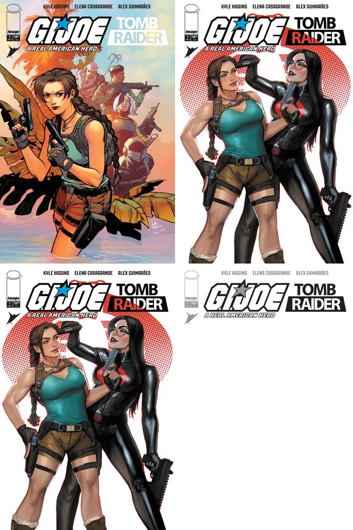 GI Joe A Real American Hero Tomb Raider #1 (of 5) cover collage