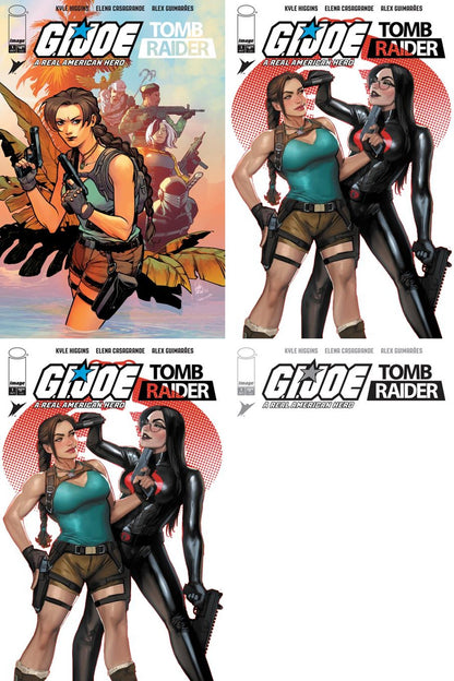 GI Joe A Real American Hero Tomb Raider #1 (of 5) cover collage