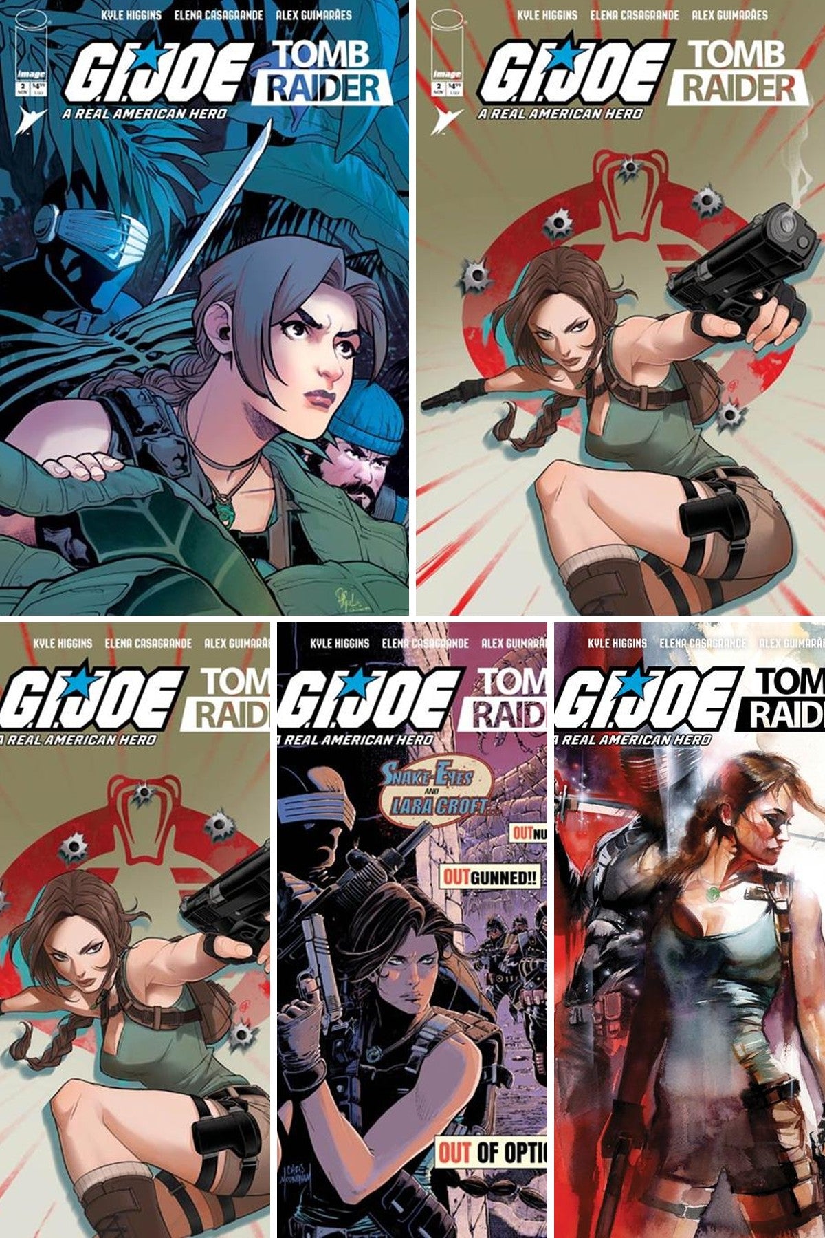 G.I. Joe A Real American Hero Tomb Raider #2 (Of 5) cover collage