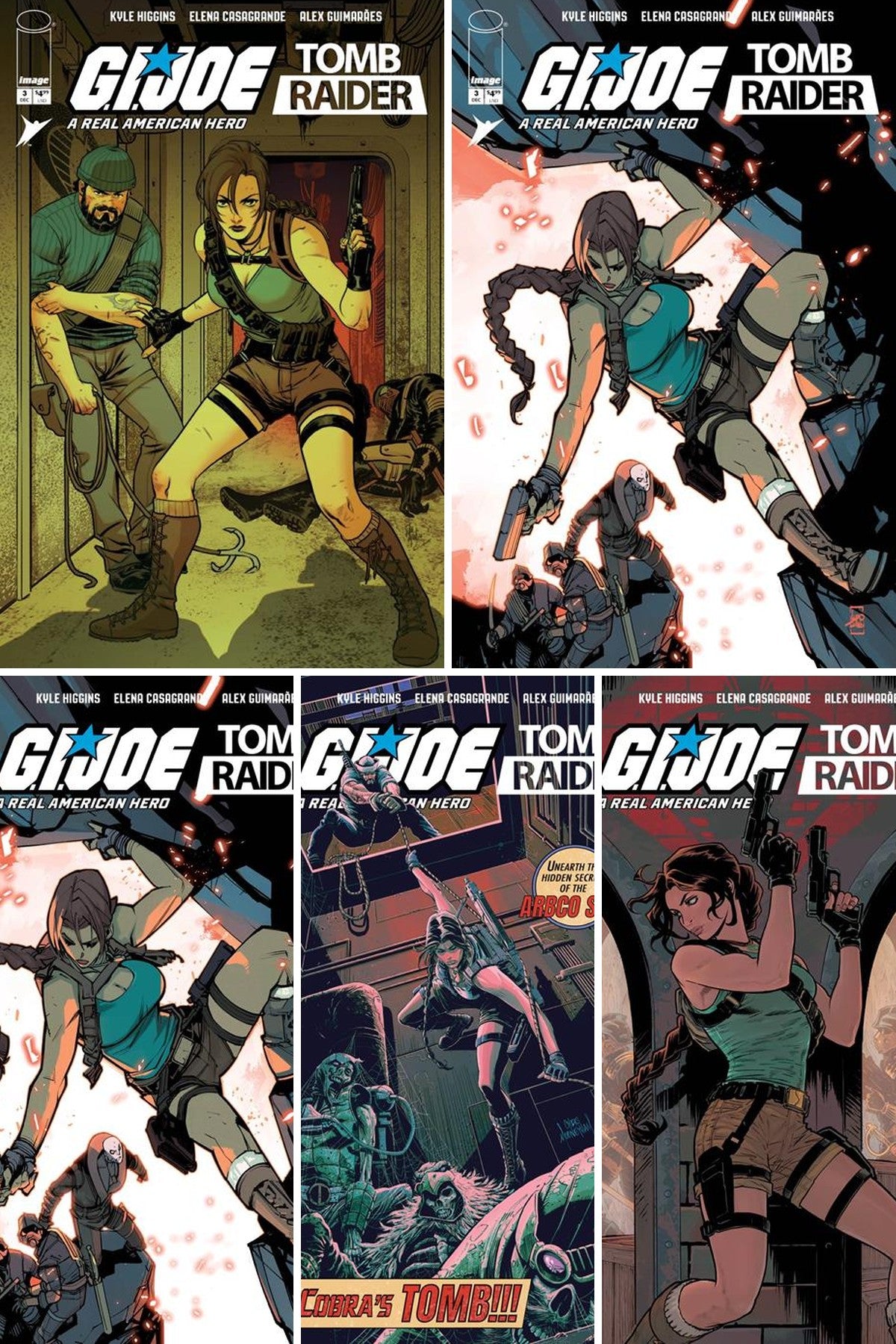 G.I. Joe: A Real American Hero Tomb Raider #3 (Of 5) cover collage