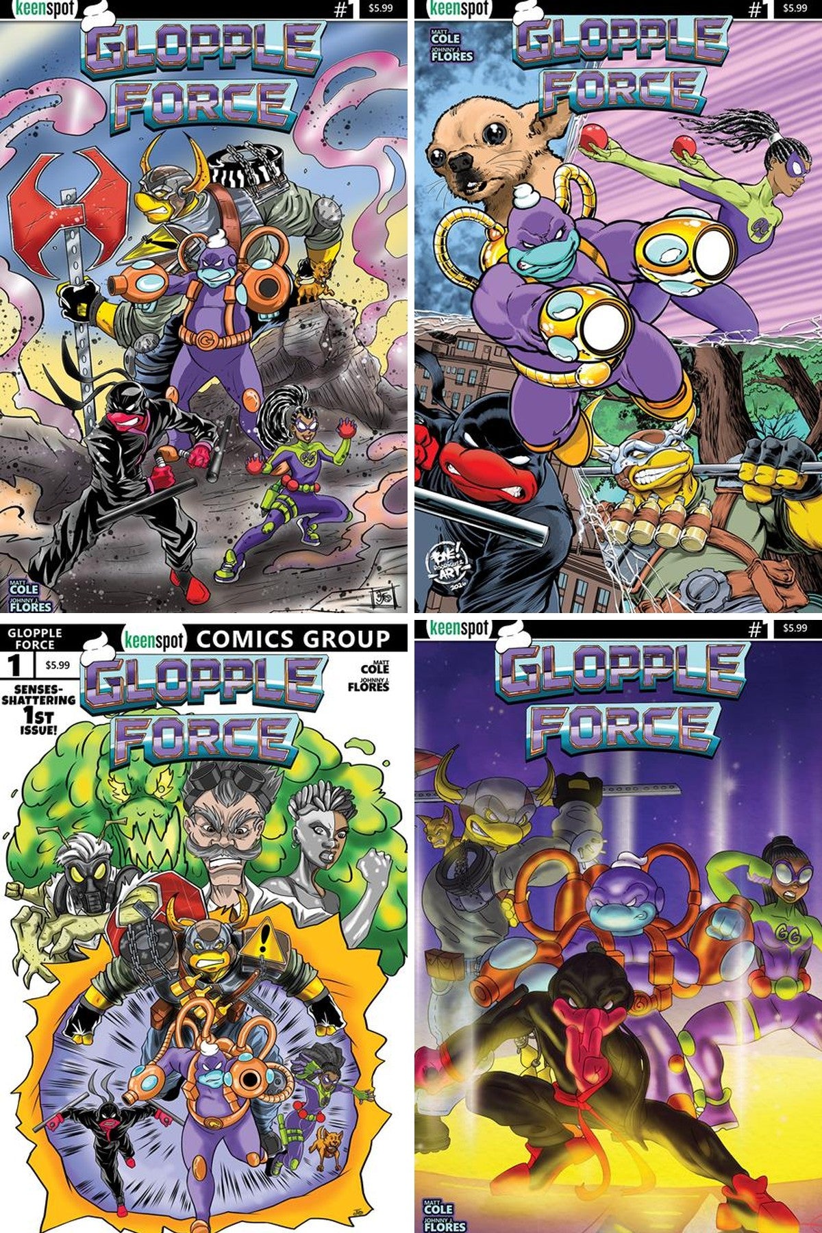 Glopple Force #1 cover collage