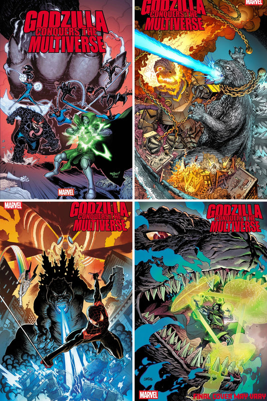 Godzilla Conquers the Multiverse #3 cover collage