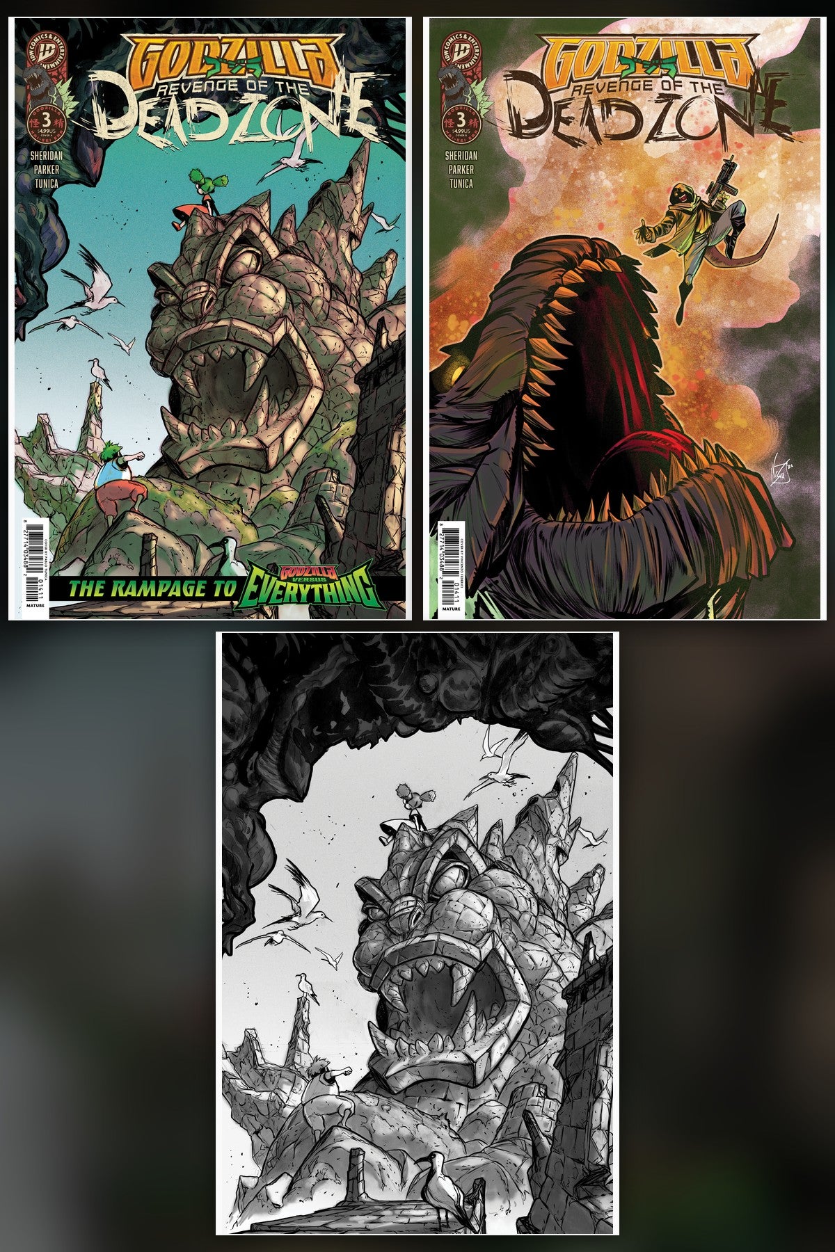 Godzilla: Revenge of the Deadzone [Kai-Sei Era] #3 cover collage