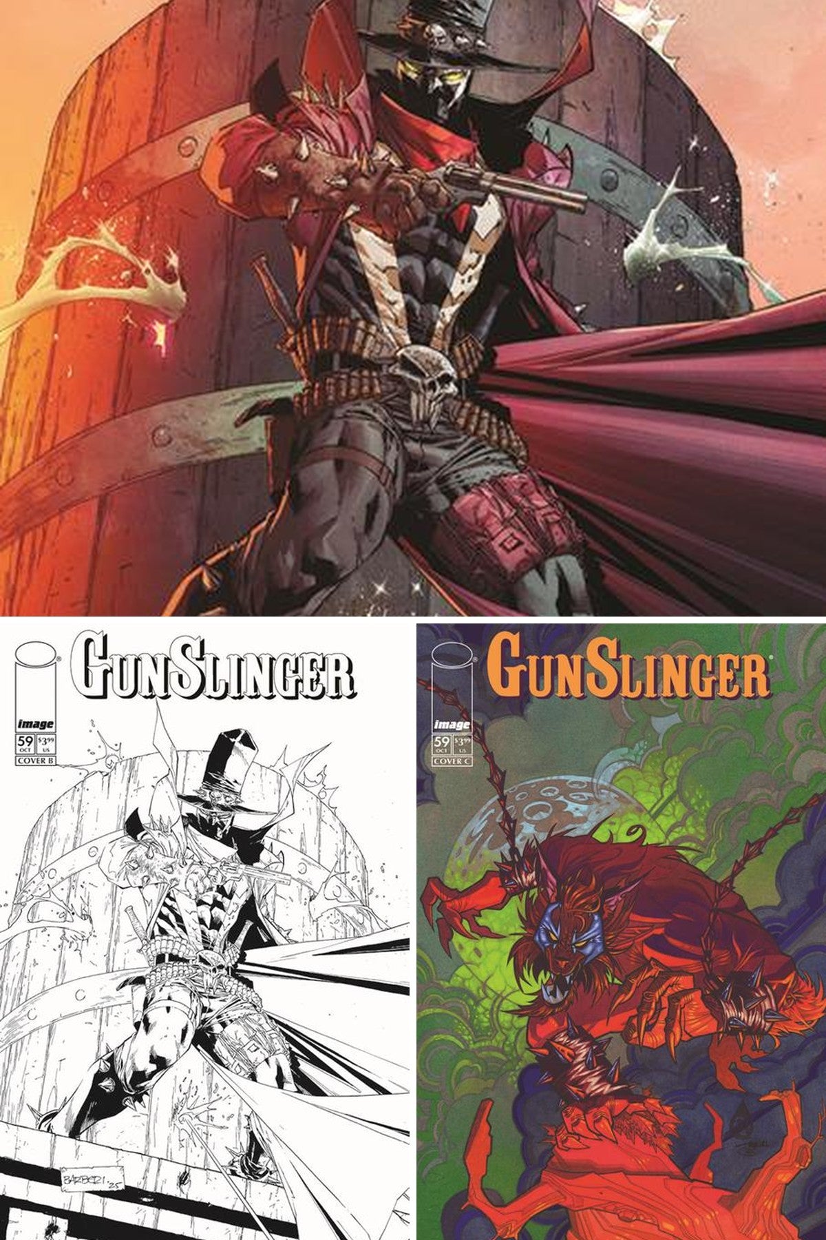 Gunslinger Spawn #59 cover collage