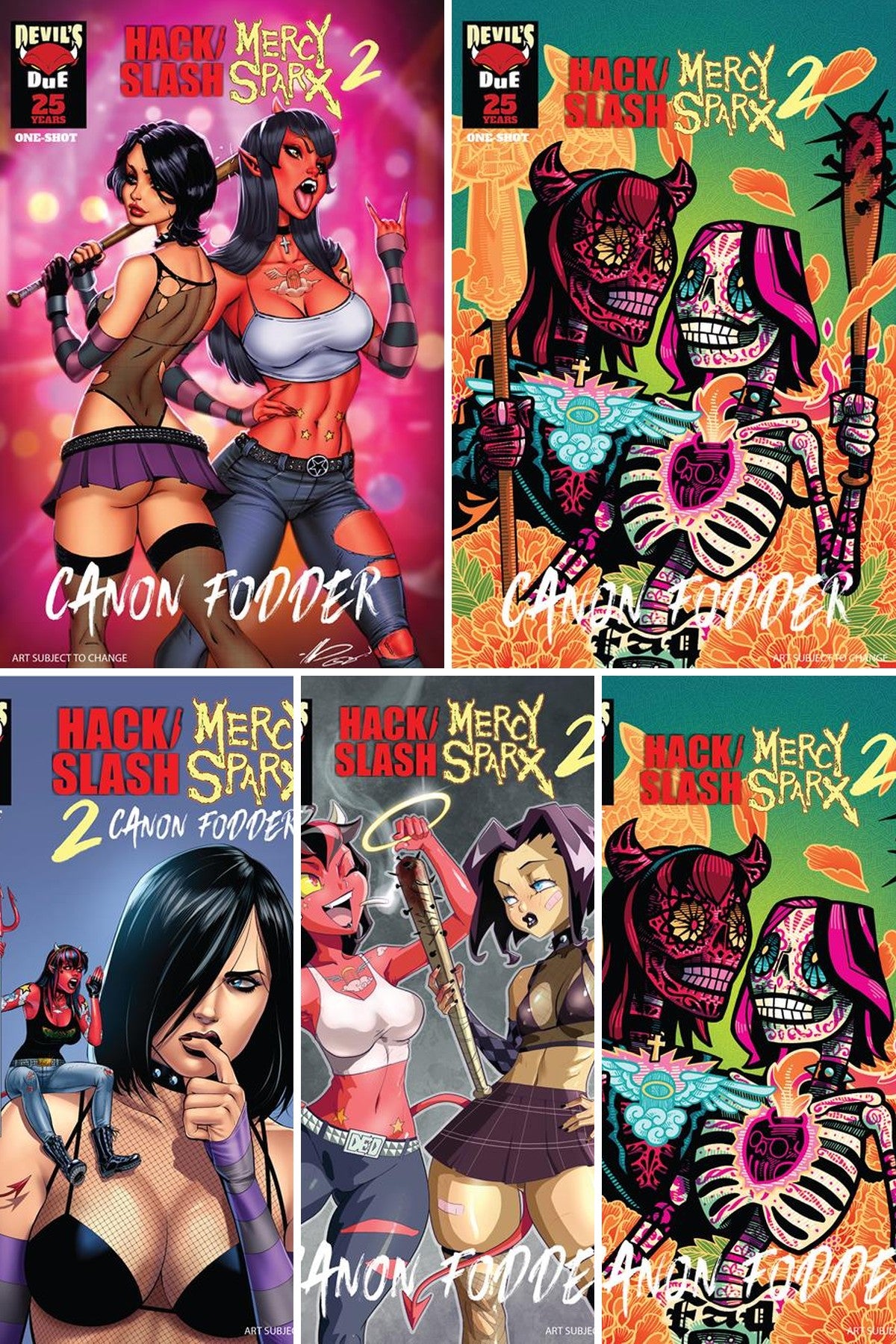 Hack/Slash - Mercy Sparx: Canon Fodder #1 cover collage