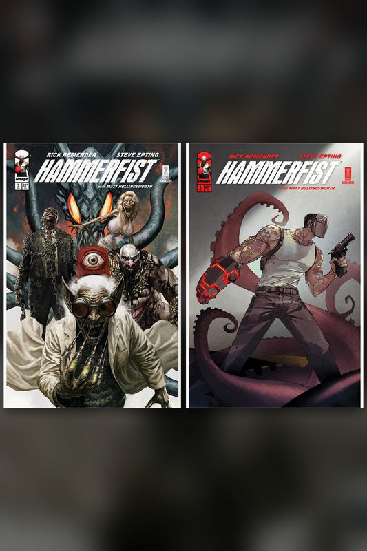 Hammerfist #3 cover collage