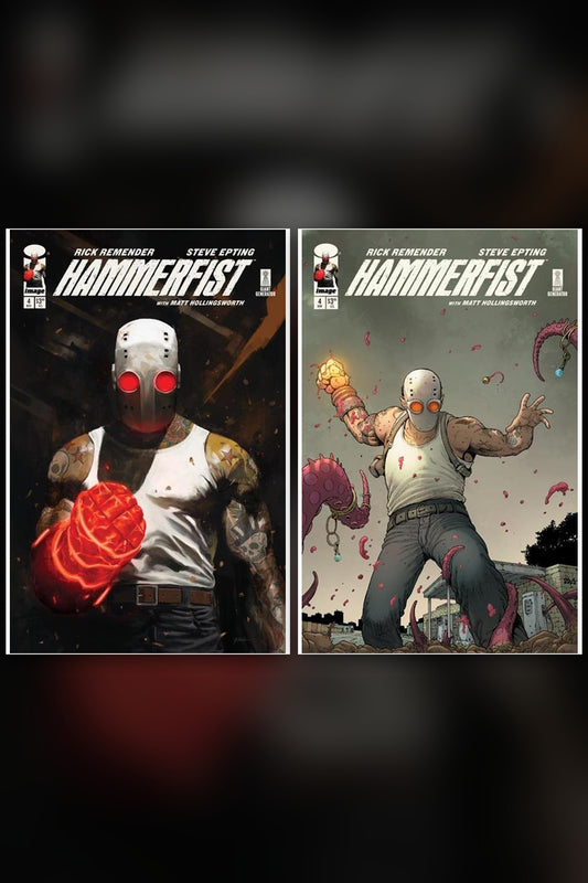 Hammerfist #4 cover collage