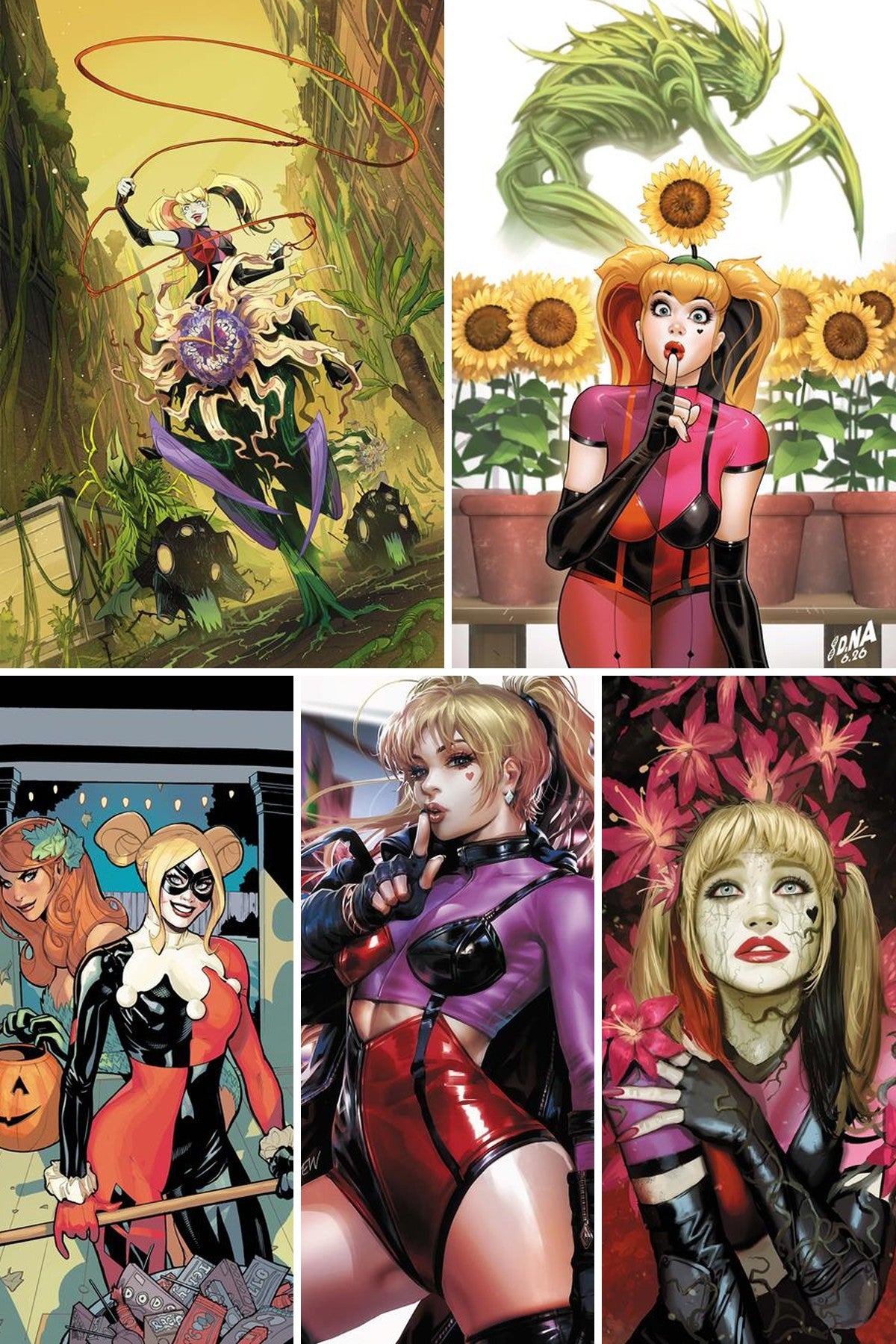 Harley Quinn #67 cover collage
