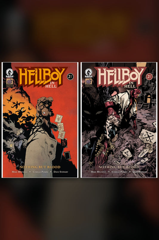 Hellboy in Hell: Nothing But Blood #2 cover collage