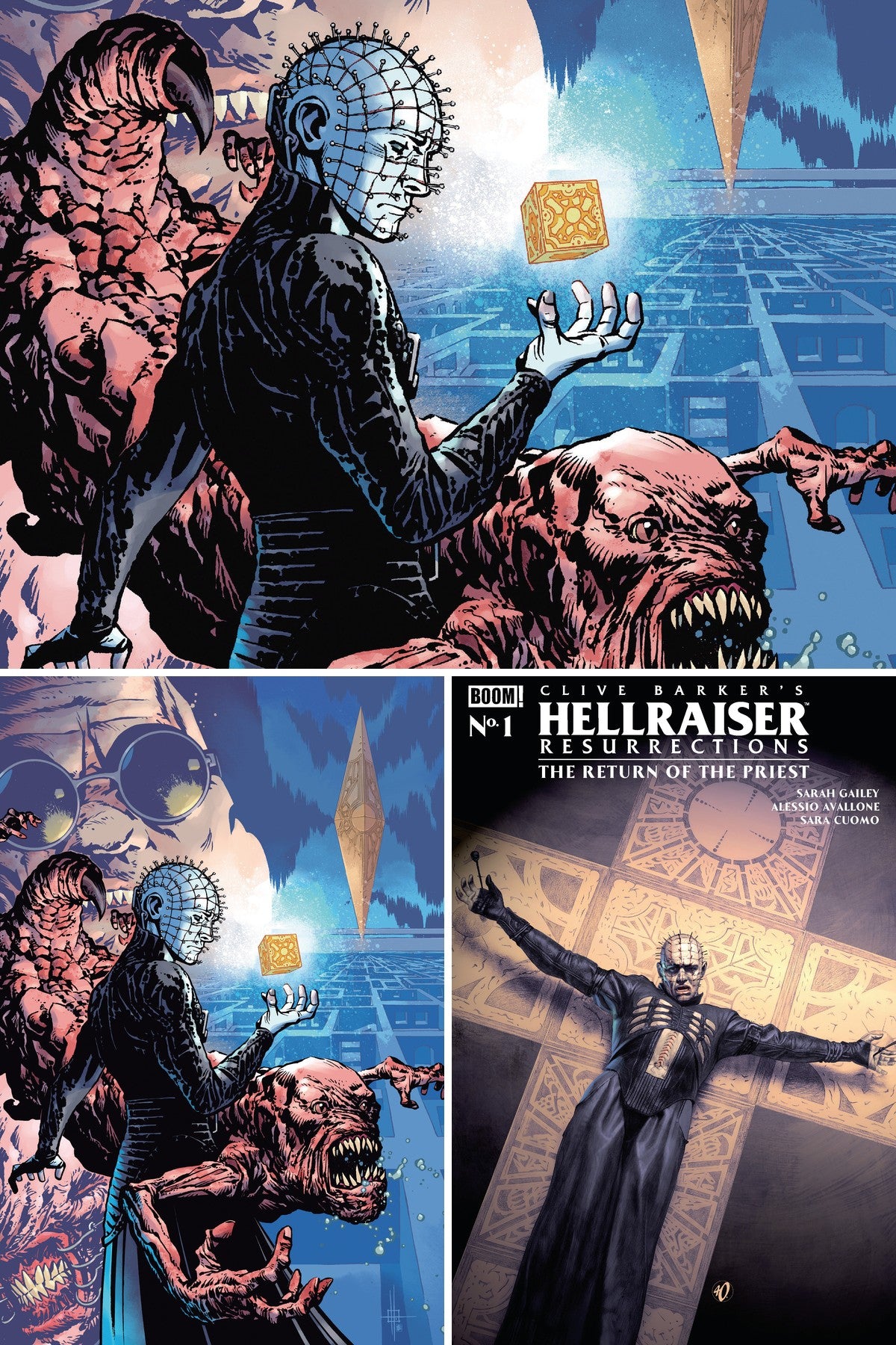 Hellraiser: Resurrections - The Return of the Priest #1 cover collage