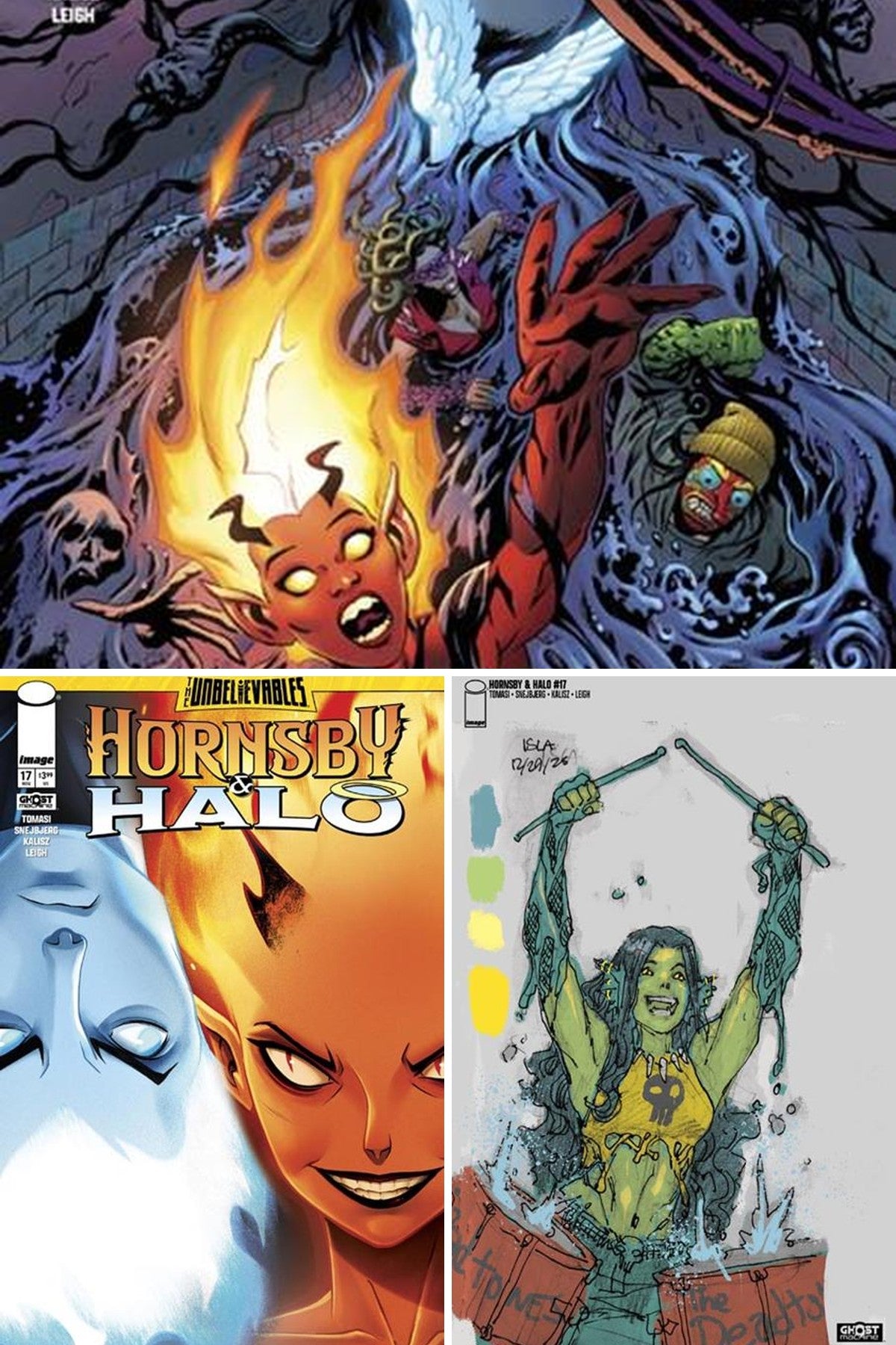 Hornsby & Halo #17 cover collage