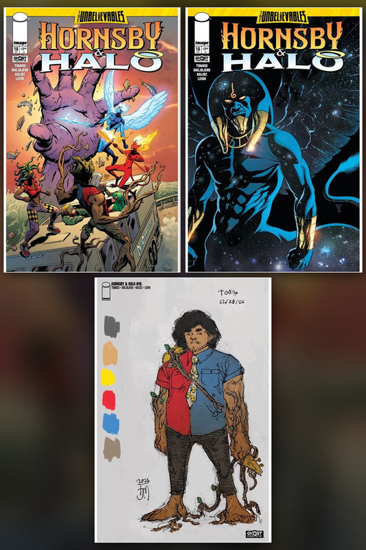 Hornsby & Halo #18 cover collage