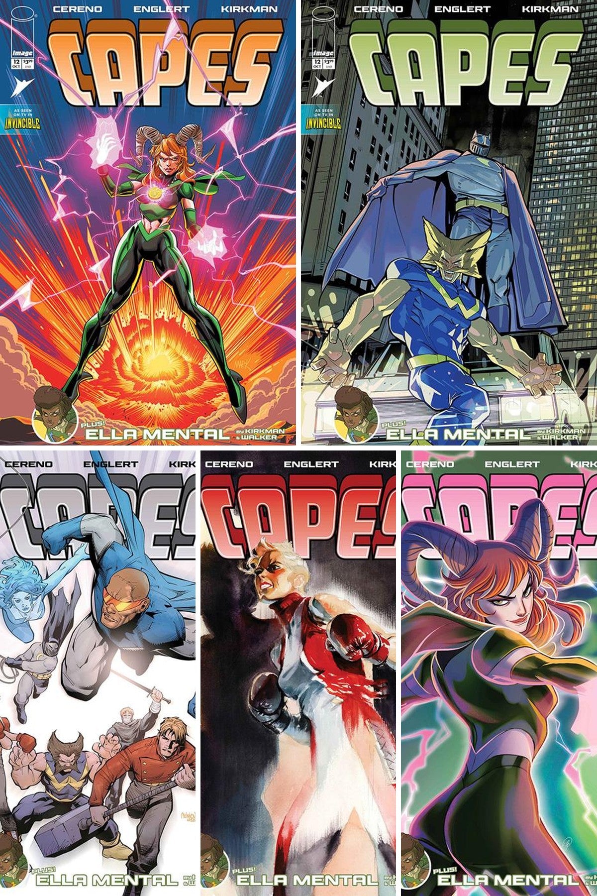 Invincible Universe Capes #12 cover collage