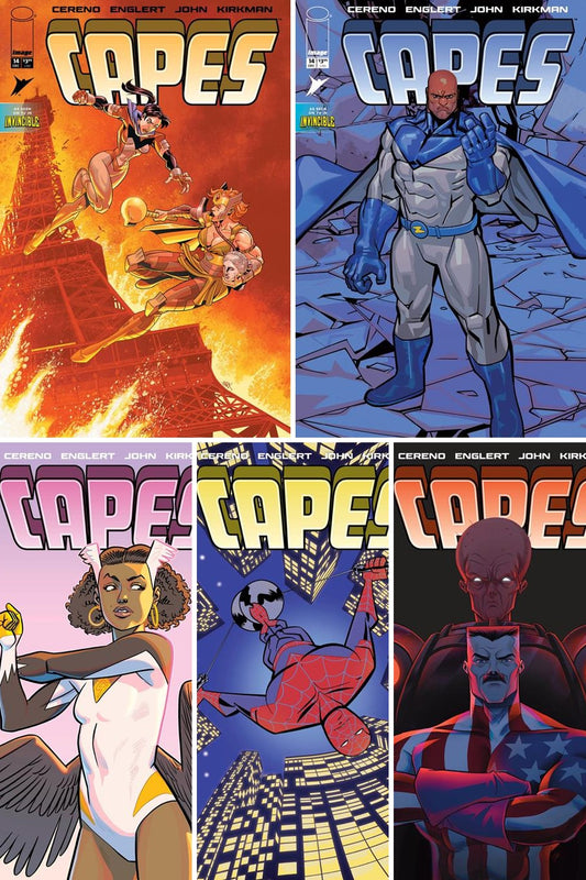 Invincible Universe Capes #14 cover collage