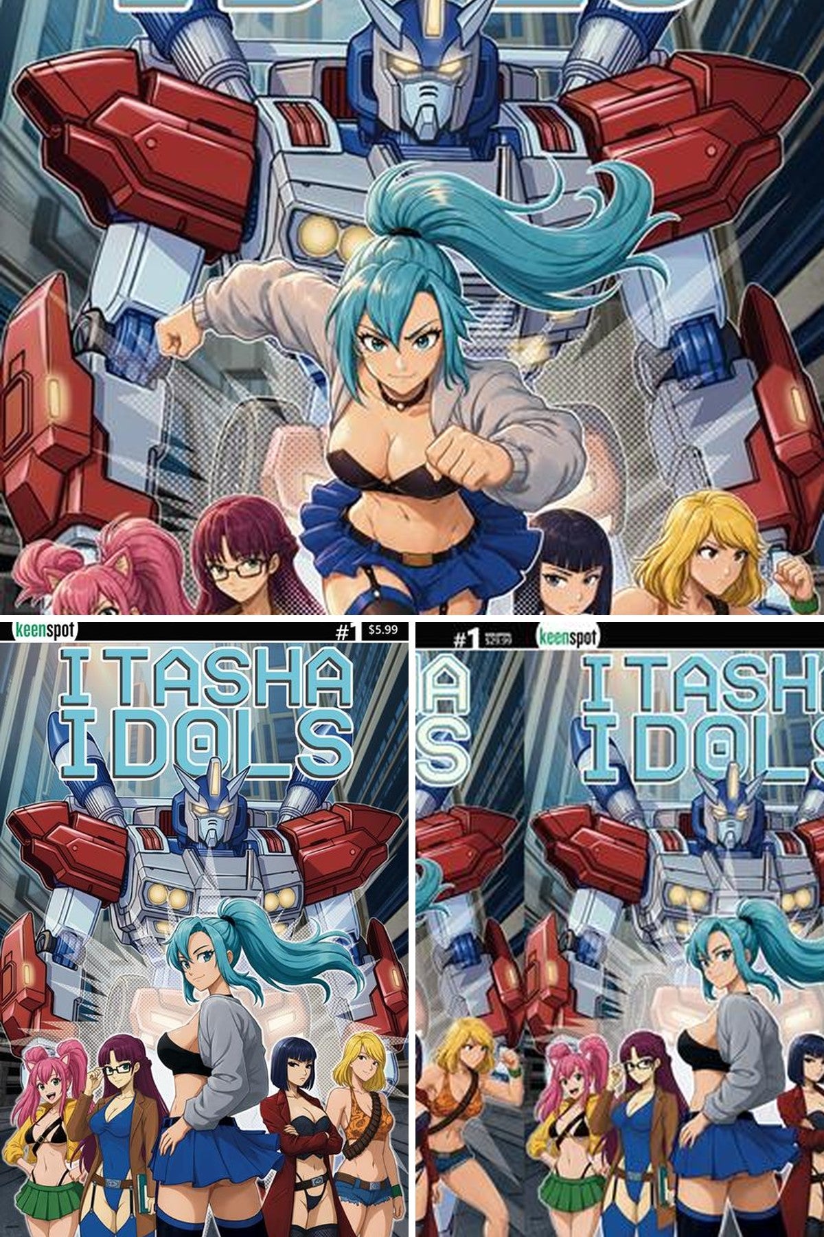 Itasha Idols #1 cover collage