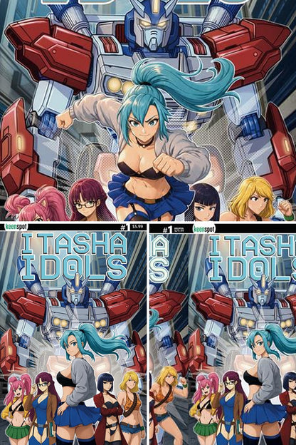 Itasha Idols #1 cover collage