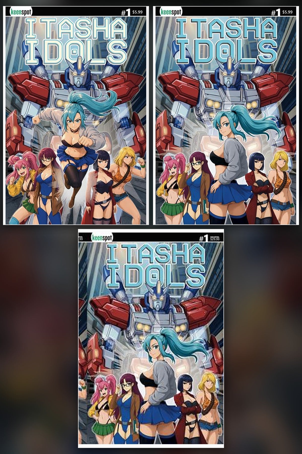 Itasha Idols #1 cover collage