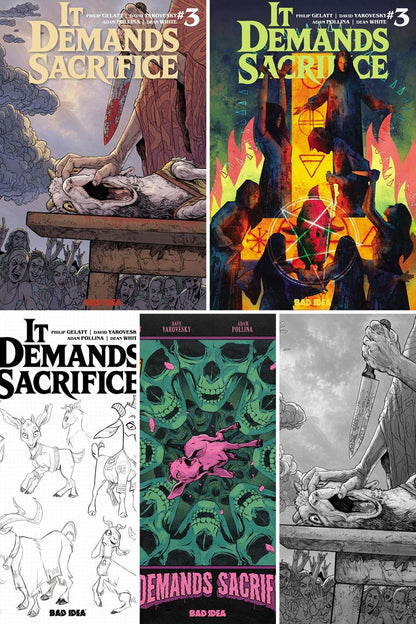 It Demands Sacrifice #3 (Of 4) cover collage