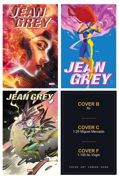 Jean Grey #1 cover collage — Covers B, C & F art coming soon