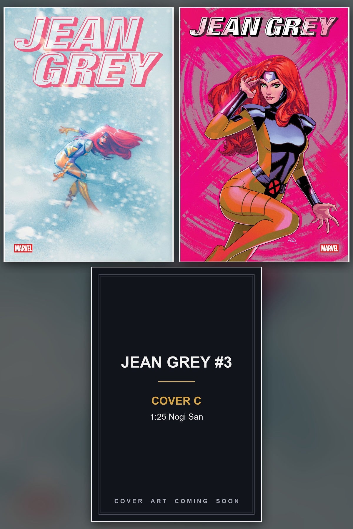 Jean Grey #3 cover collage - Cover C art coming soon