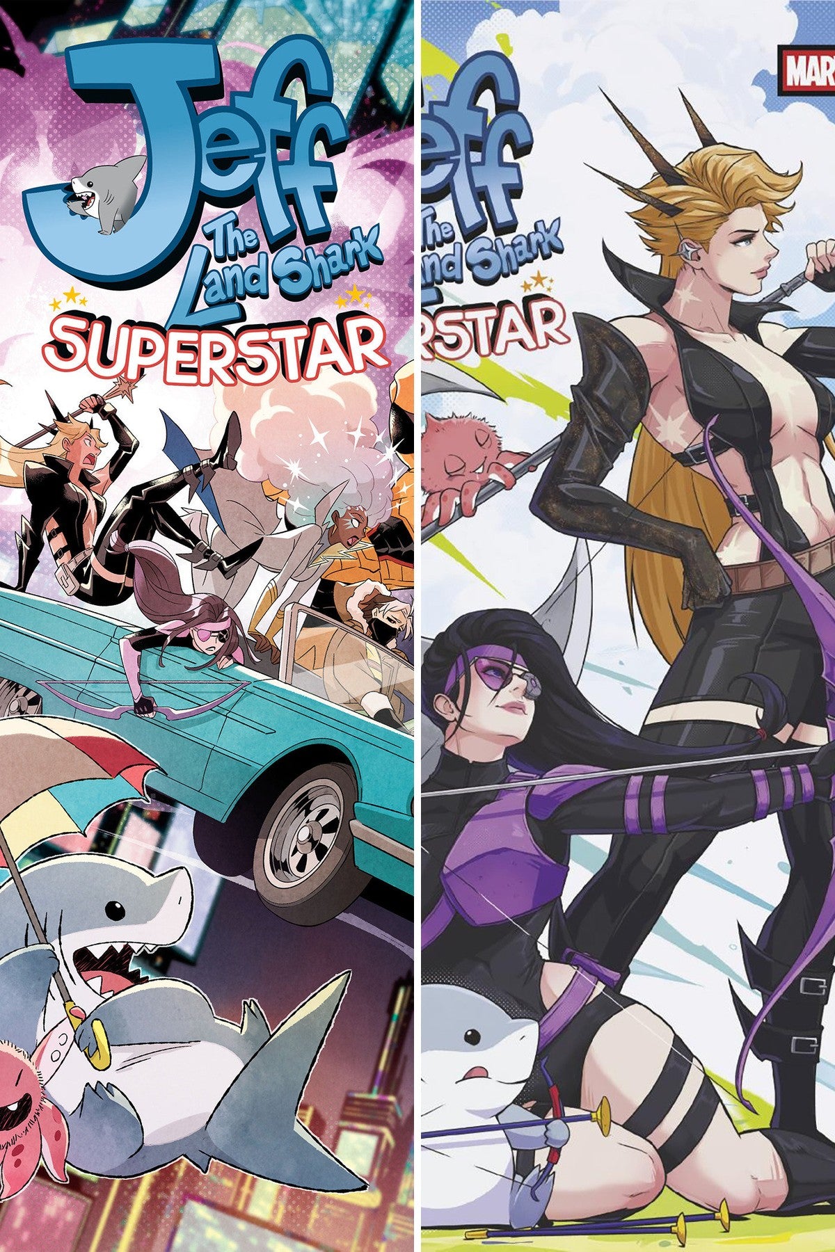 JEFF THE LAND SHARK: SUPERSTAR #4 cover collage