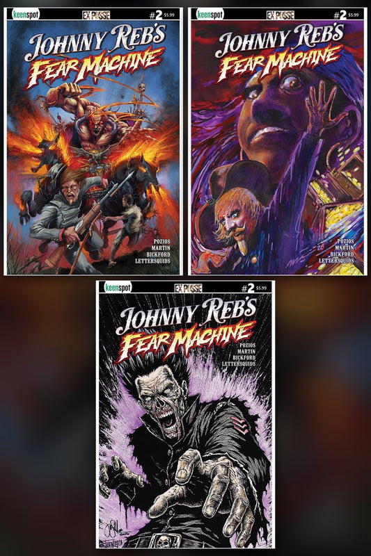 Johnny Reb's Fear Machine #2 cover collage